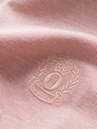 Męski melanżowy longsleeve polo z haftem – różowy melanż V2 OM-POLS-0129