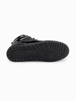 Wysokie buty męskie sneakersy z połyskującymi elementami – czarne V1 OM-FOSH-0178