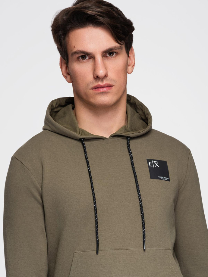 Men's sweatshirt set hoodie + sweatpants - olive V4 Z107