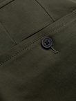 Men's SLIM FIT chino pants with fine texture - dark olive green V4 OM-PACP-0190