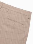 Men's classic cut pants in fine check - sand V2 OM-PACP-0187