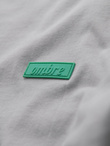 Men's cotton t-shirt with green patch on chest - light grey V2 OM-TSCT-0151