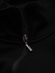 Men's sweatshirt with unbuttoned high collar and contrasting print - black V1 OM-SSZP-0211