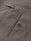 Spodnie męskie chino REGULAR FIT z delikatną strukturą – szare V1  OM-PACP-0184