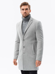 Men's mid-season coat - grey C536