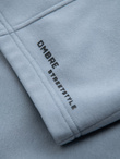 Fitted men's printed short sweat shorts - light blue V1 OM-SRSK-0138
