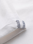 Men's denim classic shorts with rolled up leg - white V1 OM-SRDS-0162