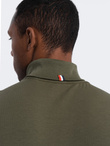 Men's turtleneck longsleeve - dark olive V4 OM-LSCL-0112