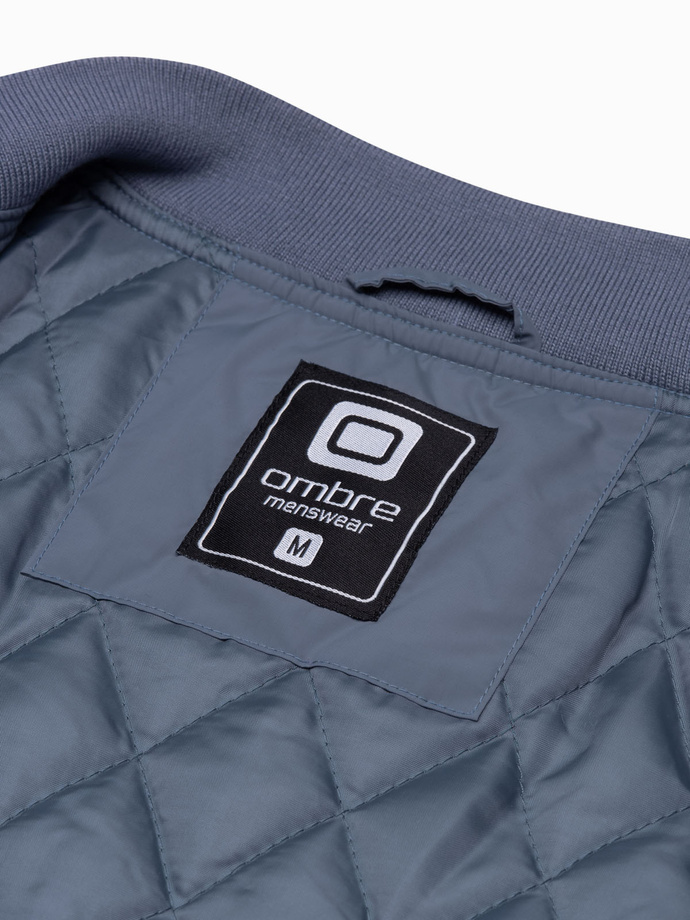 Kurtka męska bomberka - niebieska V16 C538