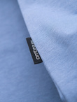 BASIC men's classic cotton T-shirt with a serape neckline - blue V20 OM-TSBS-0237