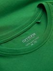 T-shirt męski klasyczny bawełniany BASIC - zielony V20 OM-TSBS-0146