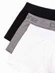 Men's cotton boxer shorts with logo - 3-pack mix V2 OM-UNBO-0105