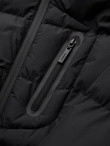 Men's quilted insulated jacket with raglan sleeves - black V4 OM-JAHP-0302