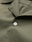 Men's short sleeve shirt with Cuban collar - khaki V4 OM-SHSS-0168