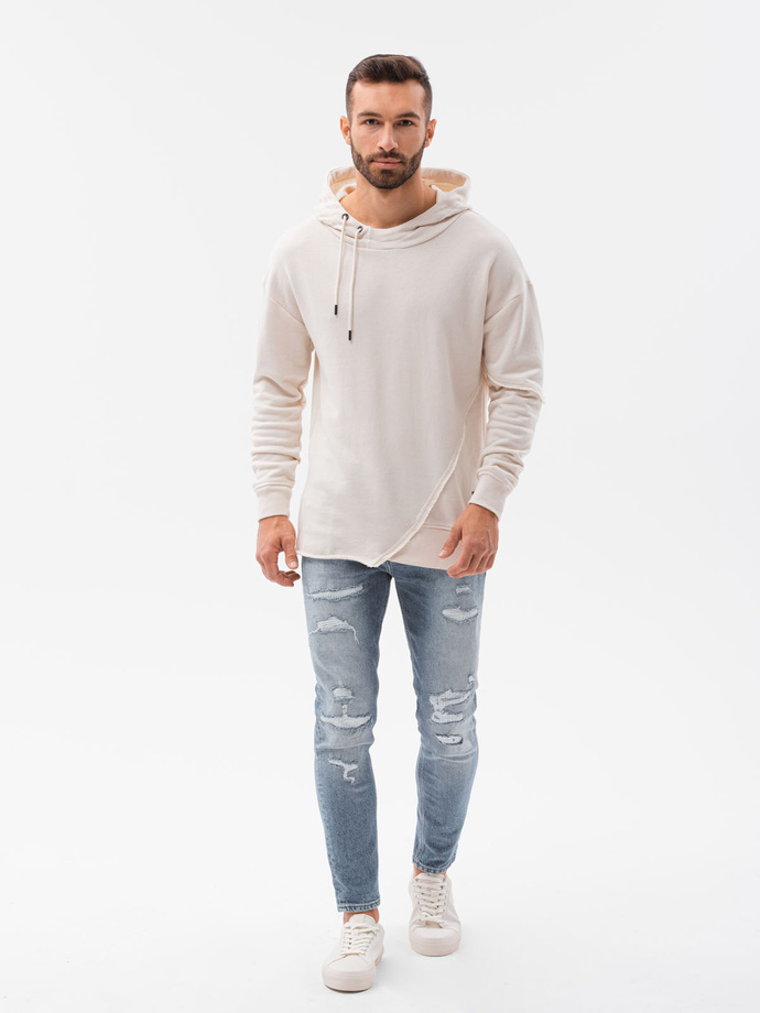 Men's hooded sweatshirt - white B1187