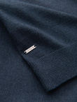 Men's knitted turtleneck with viscose - navy blue V4 OM-SWTN-0127 