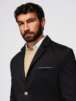 Men's knitted jacket with a fitted cut - black V5 OM-BLZB-0100