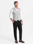 Men's REGULAR FIT chino pants with elastic waistband - black V4 OM-PACP-0157