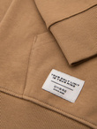 BASIC men's unbuttoned hooded sweatshirt - brown V2 OM-SSBZ-0178