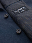 Elegancka marynarka męska SLIM FIT z rayonem – ciemnoniebieska V3 OM-BLZB-0135