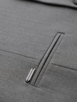 Elegancka męska kamizelka w jodełkę SLIM FIT  - szara V1 OM-BLZV-0143
