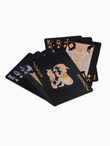 Gift set for him - gray/melange hat + 2-pack of patterned socks + Z64 playing cards