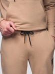 Men's sweatshirt set hoodie + sweatpants - brown V3 Z107
