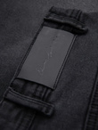 Men's classic cut denim shorts - black V4 OM-SRDS-0171