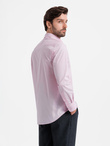 REGULAR cotton classic shirt - light pink V2 OM-SHOS-0154