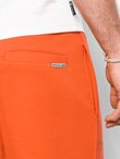 Men's sweat shorts trimmed with piping - orange V5 W360