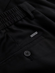 Męskie spodnie chino REGULAR FIT z gumką w pasie – czarne V4 OM-PACP-0157