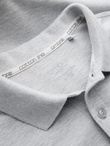 Men's BASIC single color pique knit polo shirt - grey V20 OM-POBS-0100