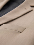 Elegant men's SLIM FIT jacket with rayon - beige V2 OM-BLZB-0135