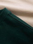 T-shirt męski trójkolorowy w szerokie pasy - zielono-beżowy V4 OM-TSCT-0152