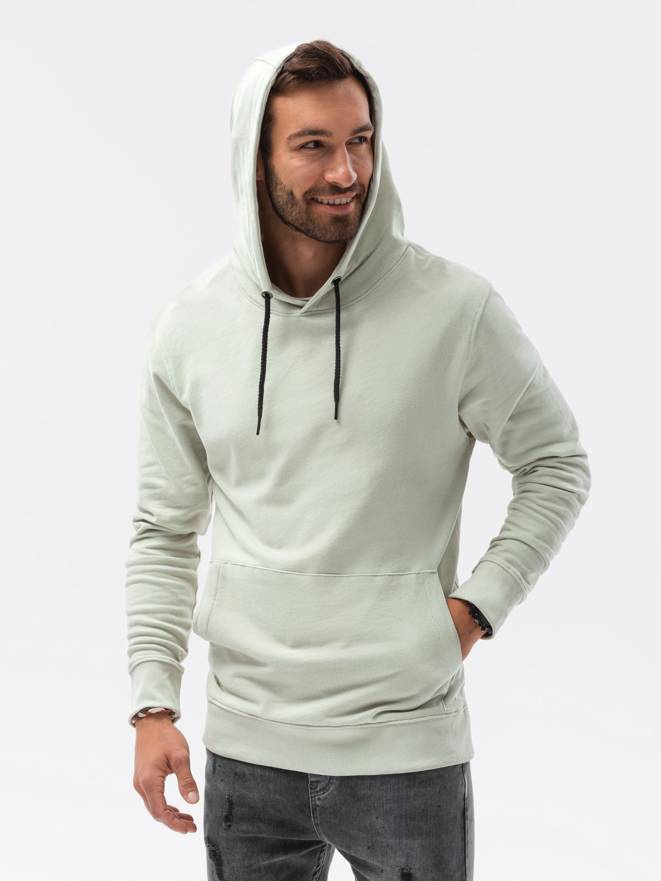 Bluza męska z kapturem - jasnomiętowa B1147