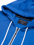 Bluza męska rozpinana z kapturem BASIC - niebieski V9 B977