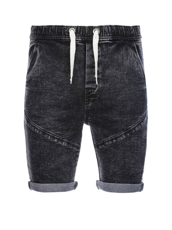 Men's denim shorts - black W361