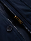 Men's quilted jacket with jacket cut - black V3 OM-JALP-0188