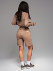 UNISEX tracksuit set sweatshirt + shorts - brown V16 Z108
