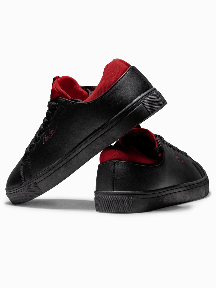 Półbuty męskie sneakersy - czarne V1 T333