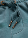 Męskie krótkie spodenki dresowe RELAXED FIT w stylu athleisure – turkusowe V1 OM-SRWS-0122 