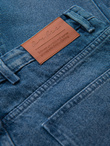 Men's denim pants CARROT FIT with rubbing - blue V2 OM-PADP-0250