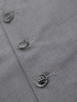 Fitted men's vest with rayon and marbled buttons - grey V3 OM-BLZV-0112