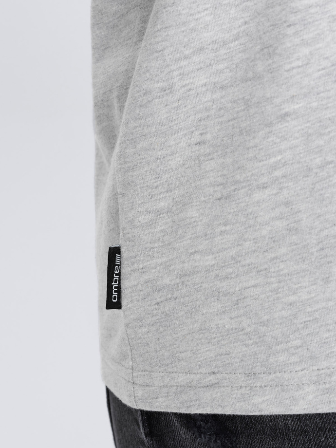 Classic BASIC men's cotton T-shirt - grey V3 OM-TSBS-0146