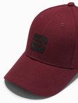 Men's baseball cap with logo - maroon V3 OM-ACCS-0100