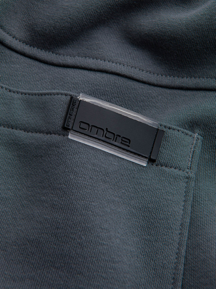 BASIC men's cotton sweatpants joggers - graphite V11 OM-PABS-0174