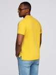 Men's pique knit polo shirt - yellow S1374