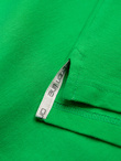 Męska koszulka polo jednokolorowa BASIC z dzianiny pique - neonowa zieleń V25 OM-POBS-0100