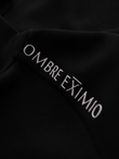Unbuttoned men's sweatshirt with stand-up collar and hood - black V1 OM-SSZP-0216