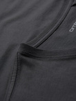 Men's BASIC classic cotton T-shirt with a serape neckline - graphite V3 OM-TSBS-0237